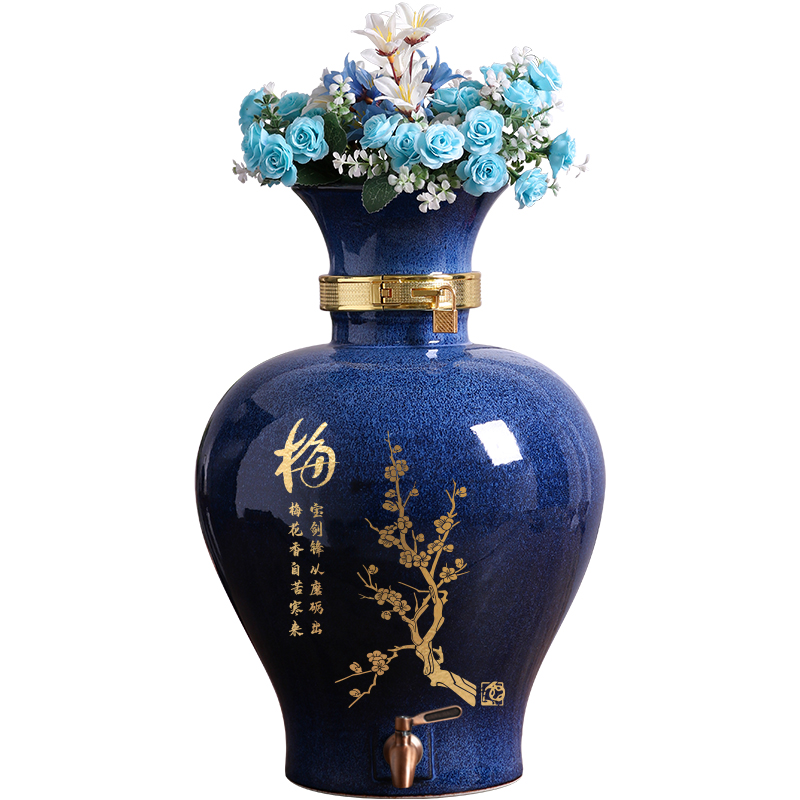 Jingdezhen jar with leading custom 20 jins 30 by patterns sealed mercifully wine brewing cylinder household bottle
