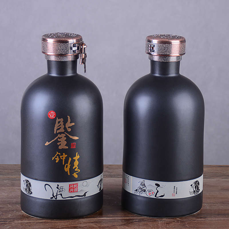 Ceramic bottle home 1 catty 3 kg 5 kg sealed jar gift boxes SanJiu tank container creative Chinese liquor