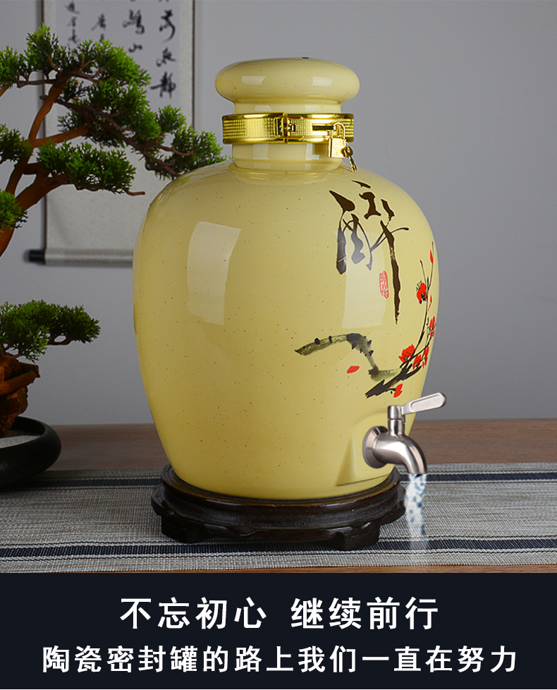 Jingdezhen ceramic wine jars home 5 jins of 10 jins 30 to restore ancient ways it with leading hoard sealed bottles