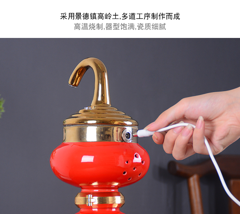 Jingdezhen ceramic jar home 5 jins with intelligent automatic out it archaize wind SanJiu seal wine pot