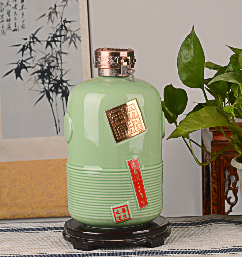 Home 5 jins of archaize of jingdezhen ceramic wine jar 10 jins with good gift box five big on virgin pulp liquor bottles