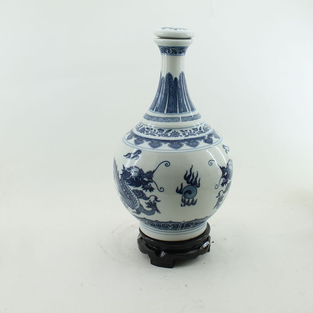 Five good big just 5 jins of blue and white porcelain decorative bottle wine jar jar of jingdezhen ceramic empty wine bottles of liquor bottles