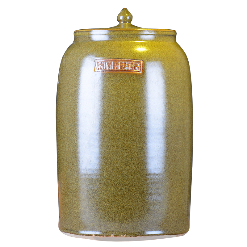 Ceramic jars it oil cylinder storage tank 30 jins 50 kg 100 jins of the big bucket of tea at the end of the cylinder with the tap