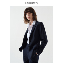 Leren Big Code Black Suit Suit Woman Spring Autumn High-end Temperament Business Work West Suit Civil Servant Interview Jacket