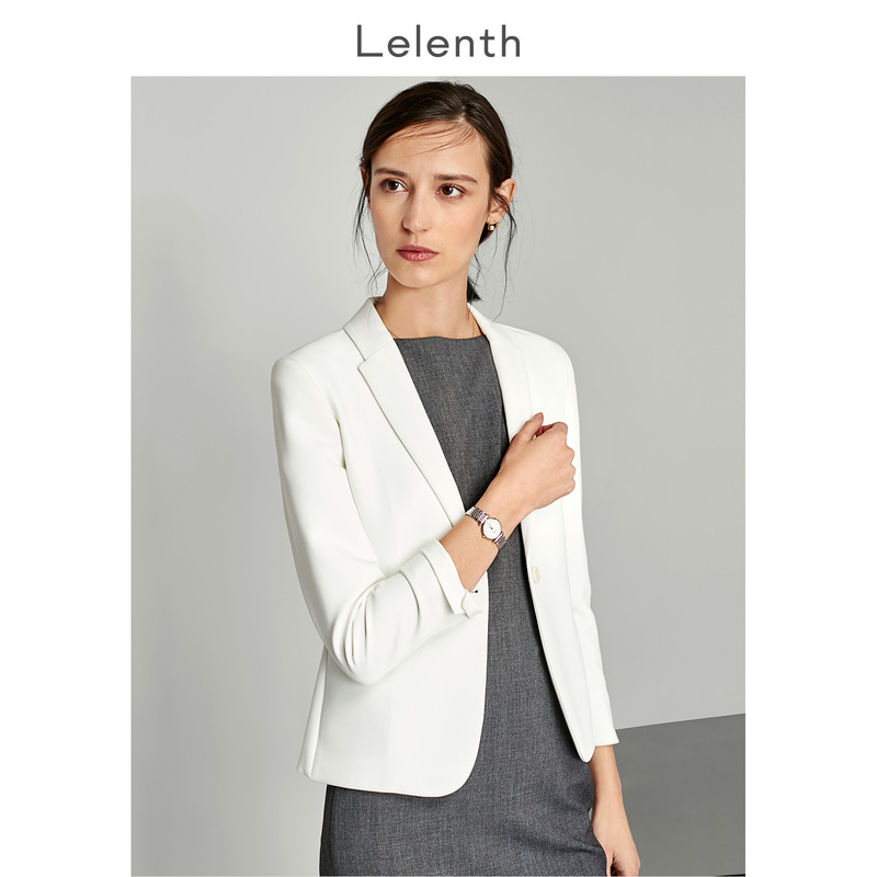 2025 New Casual White Blazer for Women, Elegant Professional Formal Wear, Chanel-Style Single-Button Ol Commuter Suit