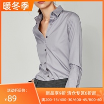 2021 autumn new professional white shirt women long sleeve slim work clothes base shirt interview work dress cotton