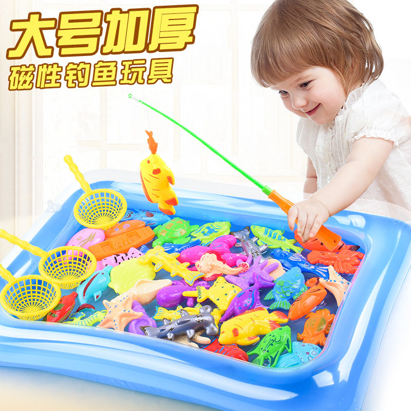 Children Magnetic Fishing Toy Pool Suit Baby Toddler 1-3-6 Year Old Puzzle Male Girl Bailing Fish A Fishing Rod