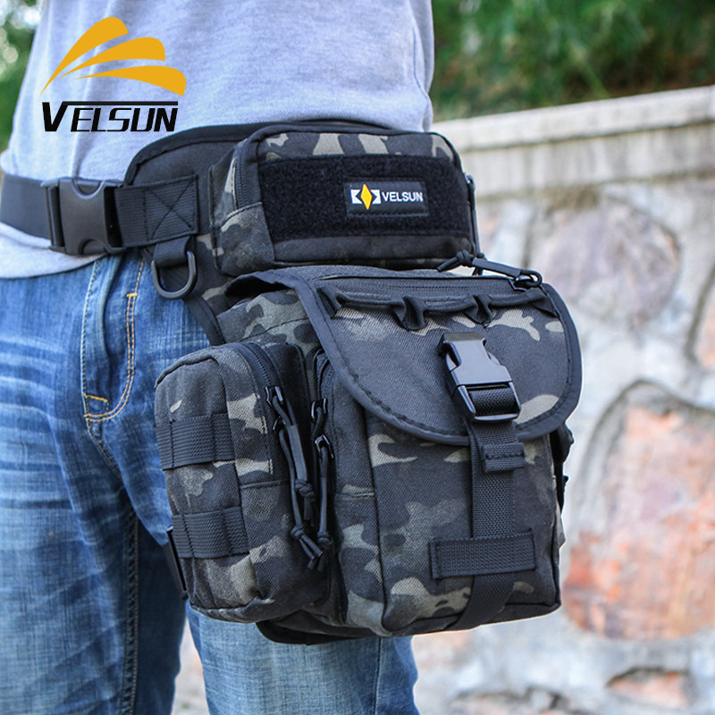 Multi-functional riding motorcycle leg bag men's outdoor tactical satchel army camouflage photography lure leggings duty pocket
