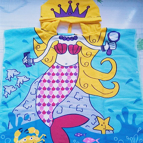 Детское мягкое банное полотенце, плащ, быстросохнущий мультяшный детский пляжный банный халат для мальчиков, хорошо впитывает воду