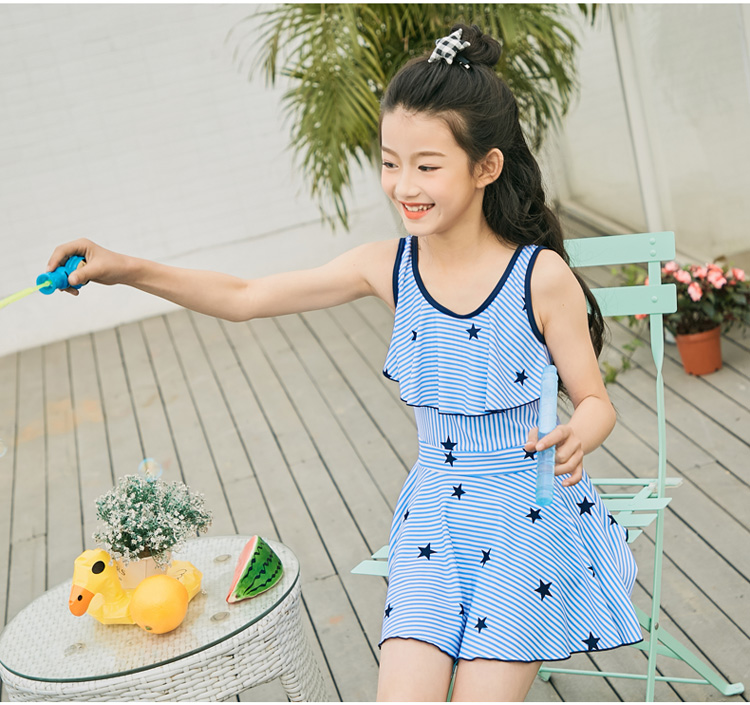 Áo tắm cho trẻ em Công chúa Xiêm Dresser Boxer Cô gái dễ thương Sinh viên Big Boy Áo tắm cho bé gái 12-15 tuổi - Bộ đồ bơi của Kid đồ bơi cho bé 1 tuổi