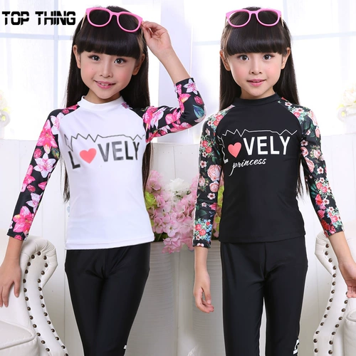 Раздельный купальник, униформа, детский лонгслив, штаны, быстросохнущий милый солнцезащитный крем для плавания, подходит для подростков
