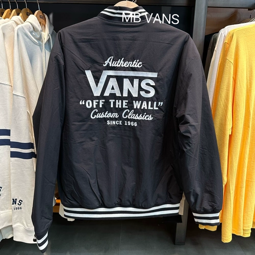 VANS Van Si Men's Black Sports Leisure Baseball Cotton Jacket Vn000gzmblk 00gzmbz0