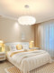 Moon Shadow Cream Style Bedroom Chandelier Modern Simple Cloud Lamp Warm and Romantic Children's Room Full Spectrum Eye Protection Lamp