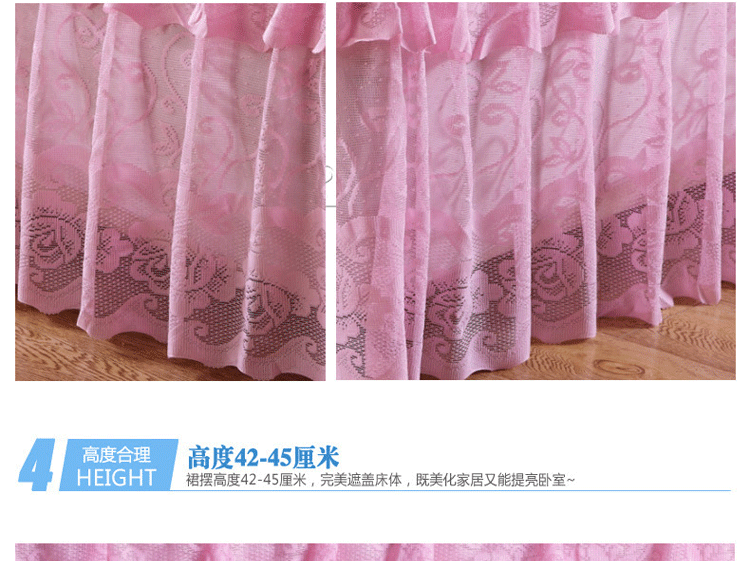 Sudi Hàn giường công chúa bedspread váy ren một mảnh tấm bìa bảo vệ 1.8x2.0x2.2m mùa hè - Váy Petti 	chân váy giường