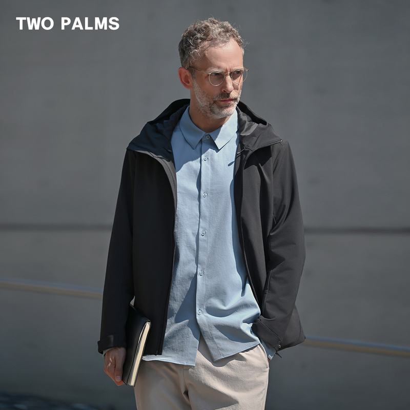 Two Palms Cordura Waterproof and Wear-Resistant Stereo-Cut Commuter Hooded Jacket for Men in Spring & Fall