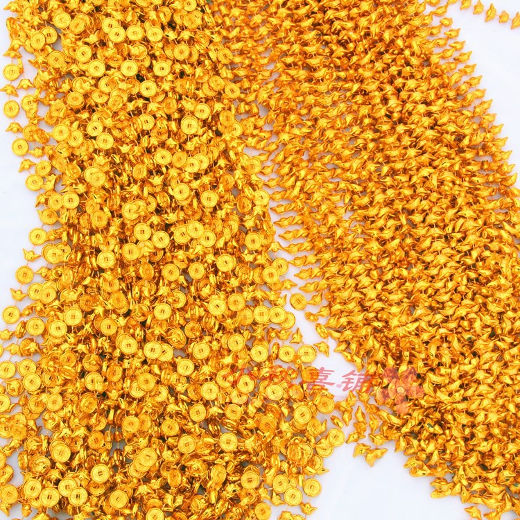 Gilded Plastic Golden Dollar Precious Bronze Money Chain Lamp String Cage Plant Bonsai Decoration Accessories Festive Items Dollar Treasure