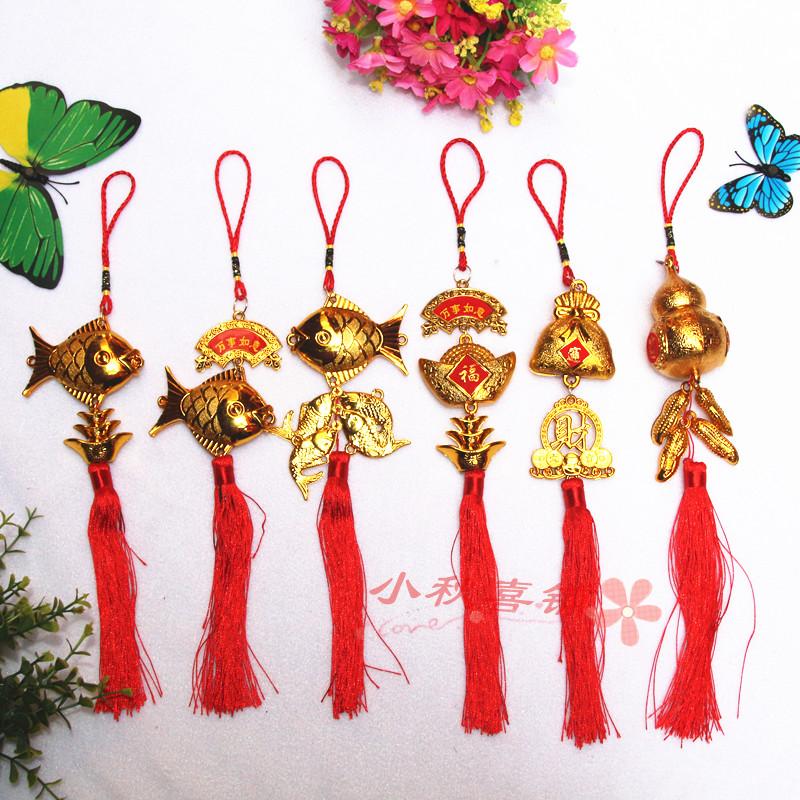 Popularity Heat Marketing Exploits Golden Dollar Precious Bronze Money Pendant Bonsai Plant for Spring Festival Abacus Wealth and Treasure China Knot