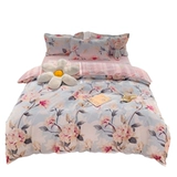 Подарочная коробка, хлопковый комплект, простыня, пододеяльник для школьников, покрывало, 4 предмета