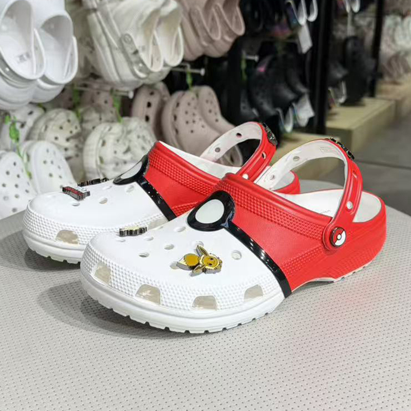 Crocs Clog Shoes New Model for Men and Women, Classic Pokémon Ball Clog Beach Sandals 212064