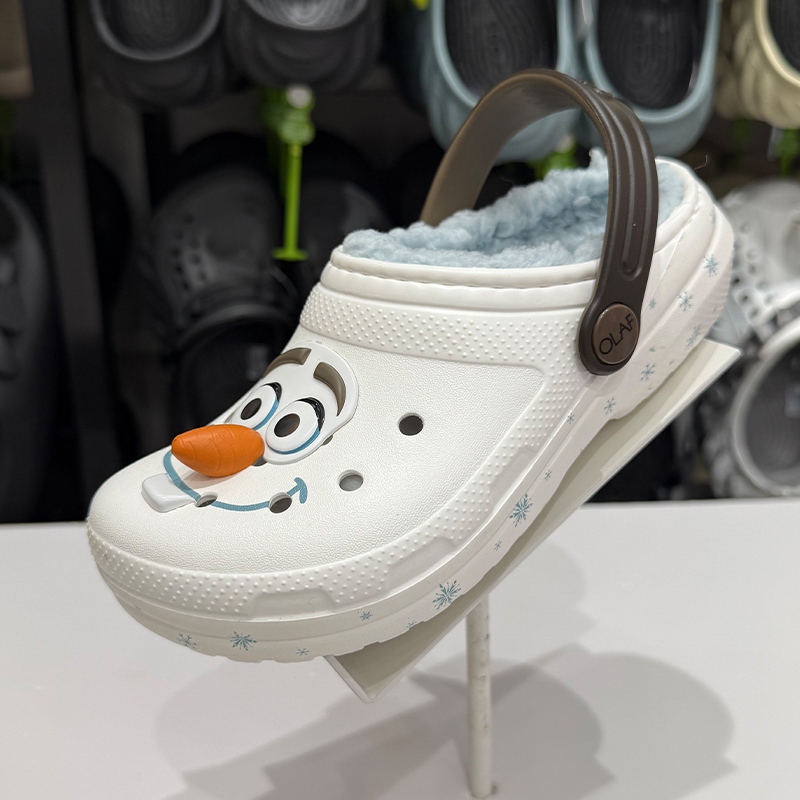 Crocs Crocs Classic Frozen Olaf Warm Fleece Lined Cotton Shoes for Boys and Girls 210234
