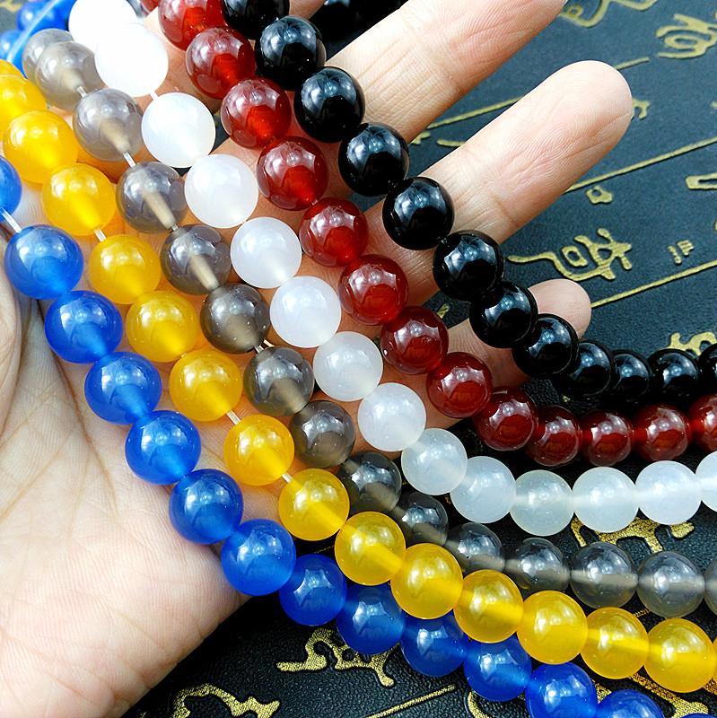 Agate Round Everest A grade Manau Round Pearl Beads Handstring Diy Homemade Handmade Necklace Earrings Hair Ornament Accessories Beads