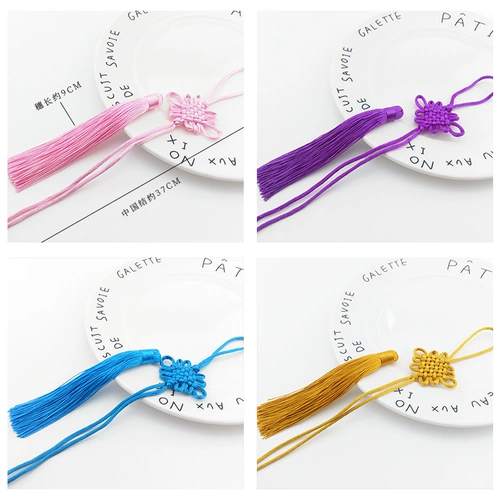 Сплошной цвет 6 -наборный узел плюс один уши китайские аксессуары для узлов, потоковая трансляция Suozi Diy Carde Carde