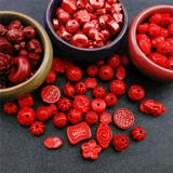 Смешанный аксессуар, подвеска, аксессуары в форме цветка, браслет, четки из круглых бусин, цвета киновари