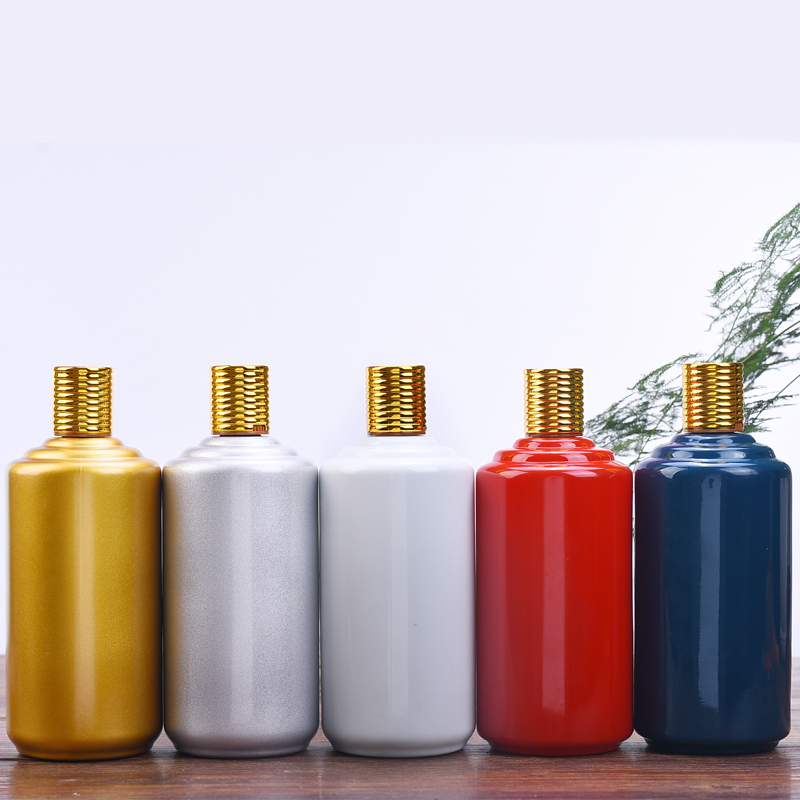 Beauty Nine Manufacturer Direct private custom quality glass blank wine bottle raw Xiao bottle a catty 500ml sealed bottle