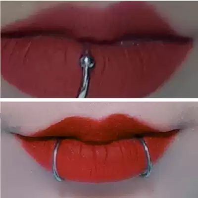 European and American personality nightclub hole fake lip nail lip clip lip ring male and female nose nail nose ring kill Matt jewelry new punk