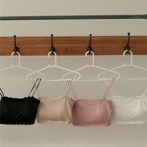 Net red explosion inside with beautiful back bottomed knitted sling underwear one-piece chest pad female vest wear tide