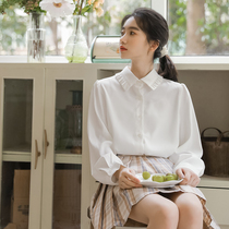 Western Air Age design sense niche coat autumn 2021 new autumn Korean version of loose versatile white shirt Women