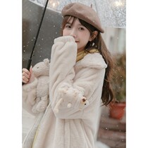 Plush velvet thick short coat women 2021 autumn and winter New Wild students fashion age-reducing soft glutinous loose top