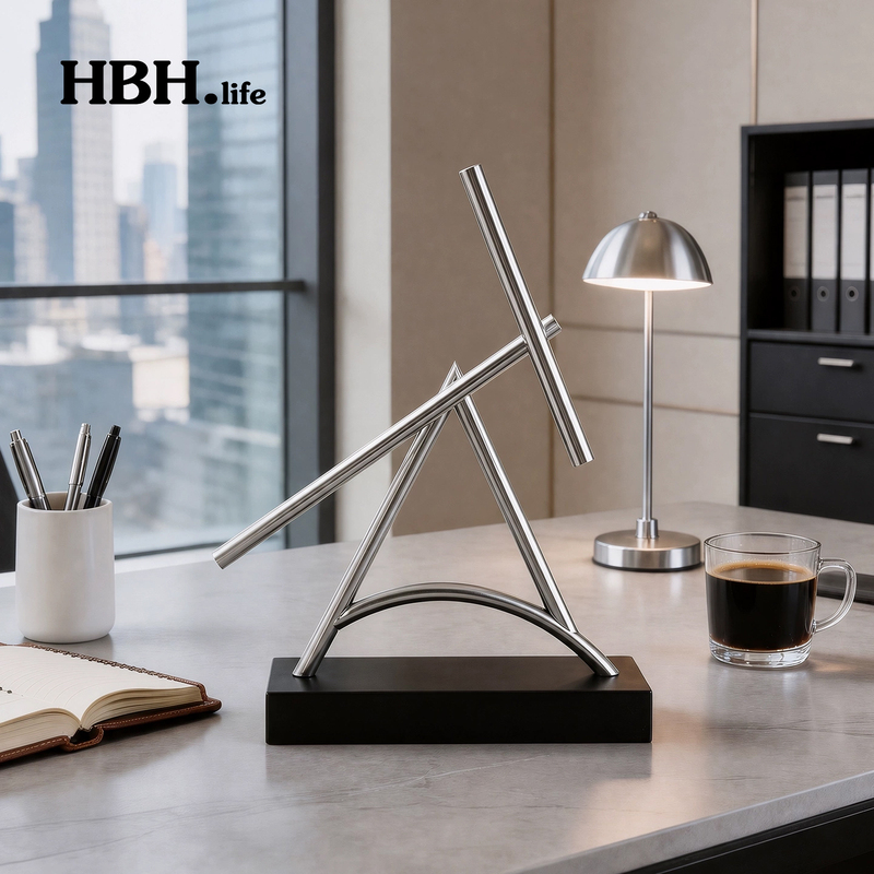 Light Luxury High-End Perpetual Motion Machine Office Desktop Ornament Chaotic Newtonian Rotating Decoration Gift for Leaders