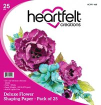 Heartfelt Creations Papier cartonné 12 pouces pour la fabrication de fleurs blanc 25 feuilles HCPP1-468