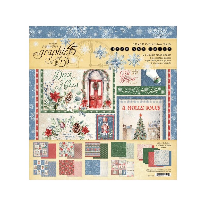 Graphic45 Imported DIY Handmade Cardboard Photo Album Journal Paper Background Paper Christmas Decoration