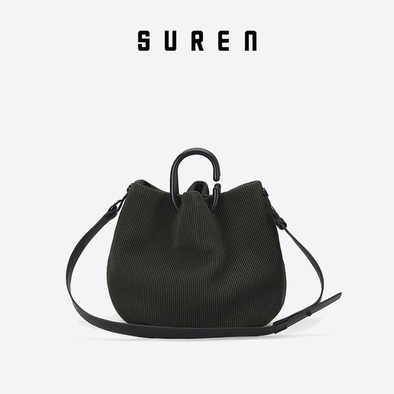 Vegetarian SUREN original design elegant and refined commuter C type handle handbag 18BWL5505