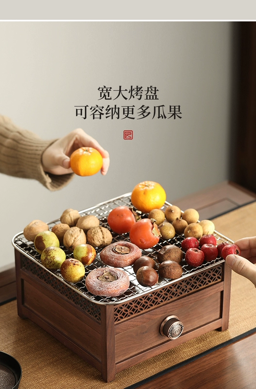Bộ pha trà mùa đông quanh bếp cho gia đình trong nhà Bếp gốm điện óc chó kiểu Trung Quốc Ấm trà pha trà đầy đủ bộ dụng cụ