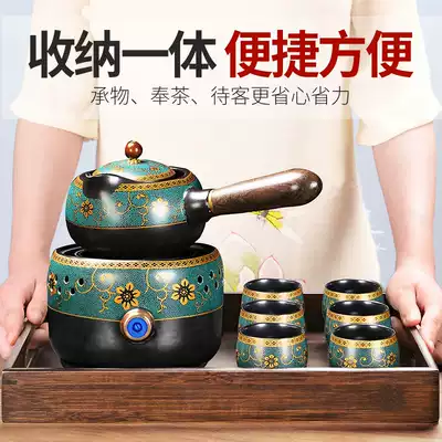 尚言坊网红煮茶壶煮茶器陶瓷煮茶炉电陶炉家用侧把壶套装普洱茶壶
