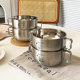 316 stainless steel children's bowl double-layer thickened double-ear soup bowl with handle eating bowl baby bowl prevent falling and hot