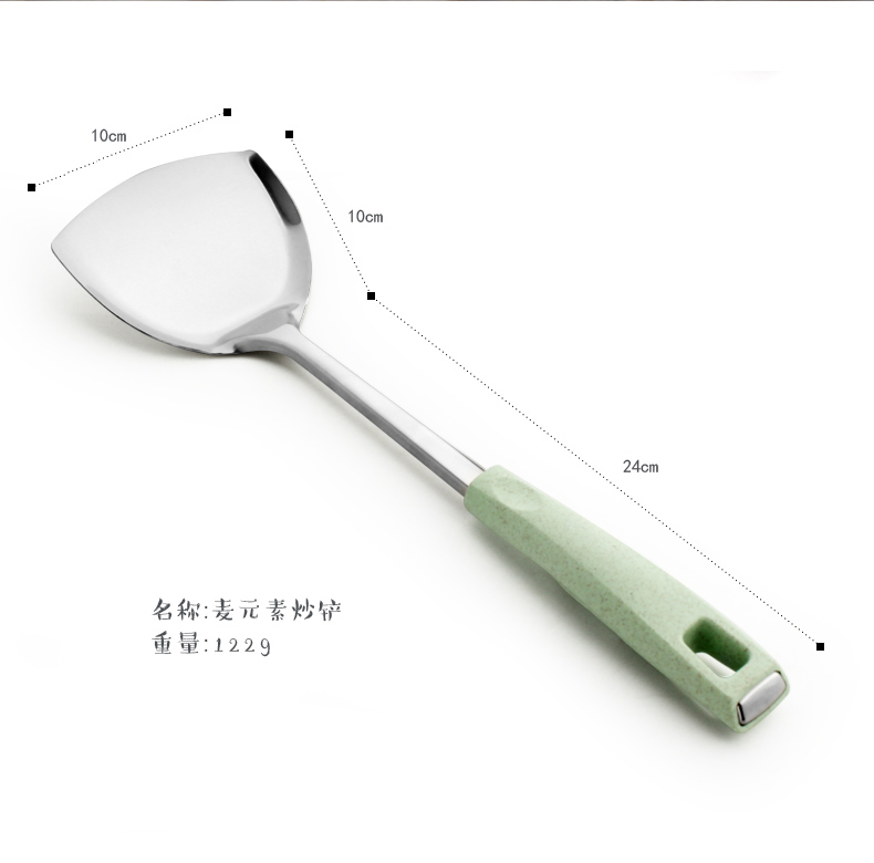 Xẻng inox xẻng xẻng bánh kếp trái cây dụng cụ bánh trứng xẻng phẳng teppanyaki cá xẻng xẻng dụng cụ nhà bếp chảo chống dính đá hoa cương