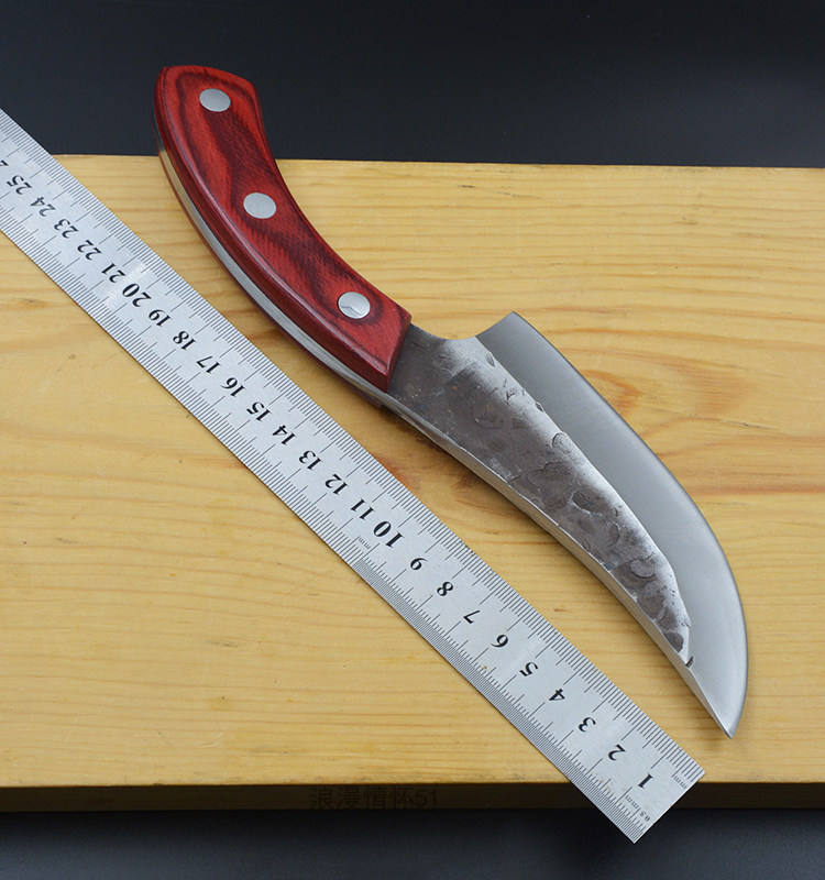 Bone-picking knife splitting knife and knife slaughter special shave knife kill pig sell meat cut meat cleaved knife forge with small bending knife sharp