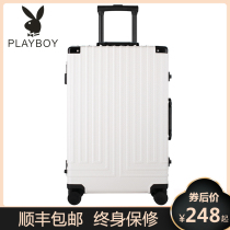 Flower Playboy Suitcase Pull Bar Box Female Universal Wheels Men 20 Small Aluminum Frame Travel Password Box 24 Inch Durable