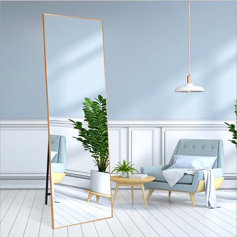 Home full-length mirror real non-deformable clothing store is thin floor-to-ceiling wall-mounted full-length mirror dancing 2 meters aluminum mirror explosion-proof