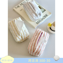 BLEU et ROSE (Toast) Original Simple Desktop Tissue Cover ins Nordic Paper Storage Bag Quilted