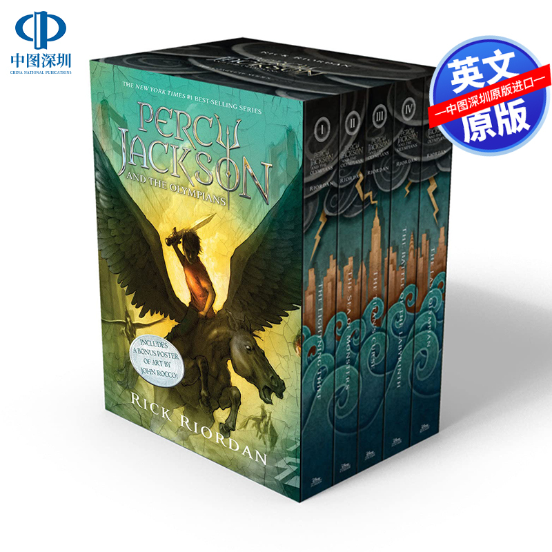 Original English Version Percy Jackson and the Olympians 5 Book Series, Imported Genuine Edition Original English Version Percy Jackson and the Olympians 5 Book Series, Imported Genuine Edition