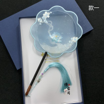 Su embroidery fan pure hand embroidered Palace fan double-sided embroidery Group fan boutique Suzhou Begonia fan Chinese style Hanfu accessories