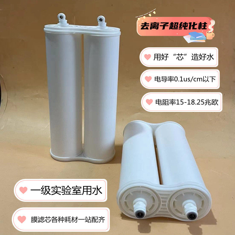 进口树脂医院生化仪超纯水柱水机18实验室阴阳去离子超纯化柱滤芯