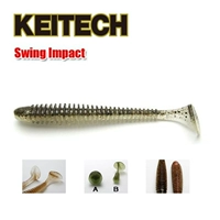 KEITECH [路亚软饵Swing Impact 螺旋T尾日本K牌进口微物虫饵鲈鱼]