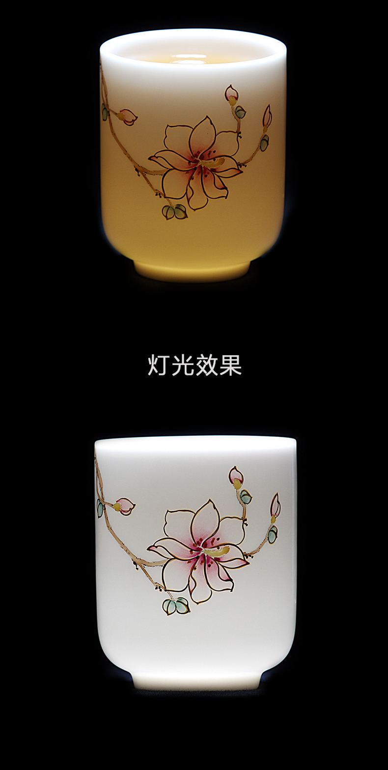 Mingyuan FengTang dehua white porcelain sample tea cup to suggest soil hand - made ceramic kung fu tea cups personal master cup home