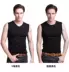 Áo thun cotton rộng vai cho nam Áo thun cổ tròn tay không tay Stretch Slim Áo len cotton thể thao - Áo vest